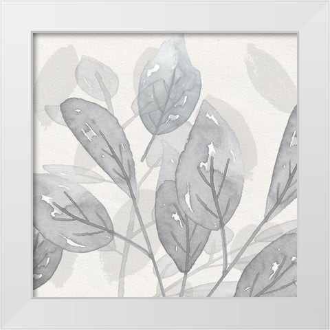Shadow Leaves II White Modern Wood Framed Art Print by Jill, Susan