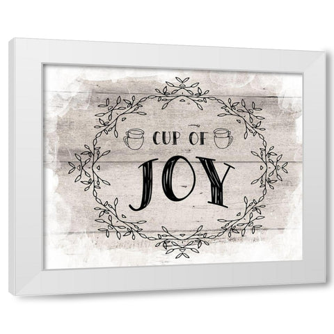 Cup of Joy White Modern Wood Framed Art Print by Murray, Amanda