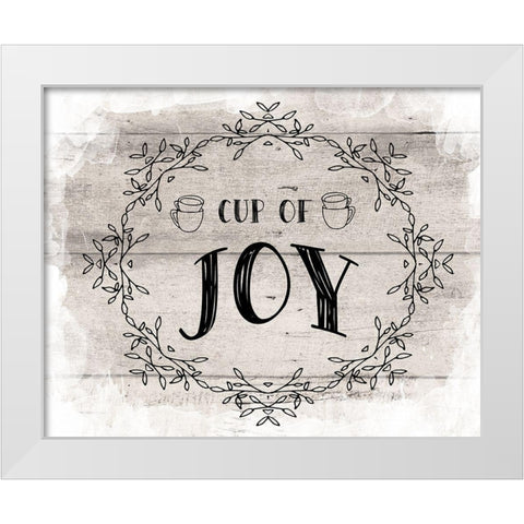 Cup of Joy White Modern Wood Framed Art Print by Murray, Amanda
