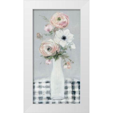 Blushing Gingham II White Modern Wood Framed Art Print by Swatland, Sally