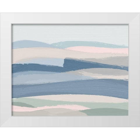 Rolling Waters White Modern Wood Framed Art Print by Carpentieri, Natalie
