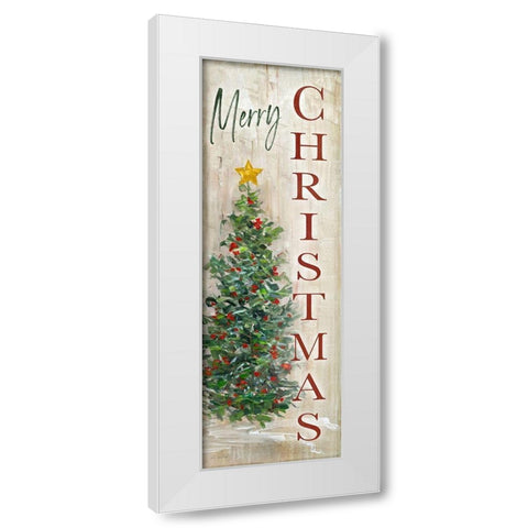 Mery Christmas Tree White Modern Wood Framed Art Print by Swatland, Sally