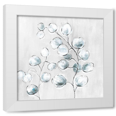 Soft Eucalyptus II White Modern Wood Framed Art Print by Nan