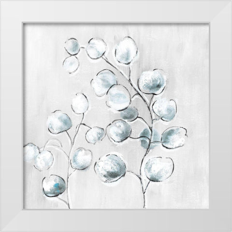 Soft Eucalyptus II White Modern Wood Framed Art Print by Nan