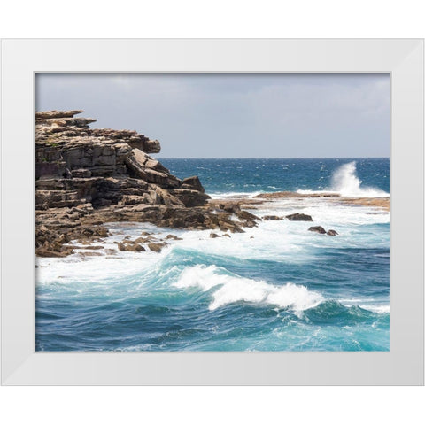 Clovelly Bay White Modern Wood Framed Art Print by Delimont, Danita