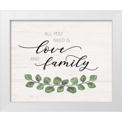 Love and Family White Modern Wood Framed Art Print by Carpentieri, Natalie