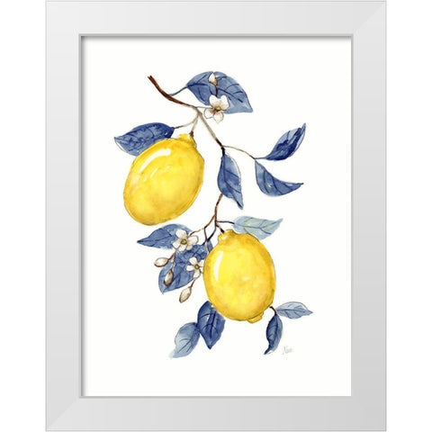 Odyssey Lemons II White Modern Wood Framed Art Print by Nan