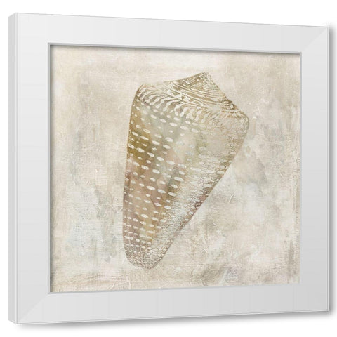 Seashell Illusion II White Modern Wood Framed Art Print by Robinson, Carol