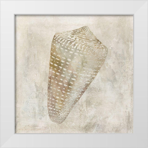 Seashell Illusion II White Modern Wood Framed Art Print by Robinson, Carol
