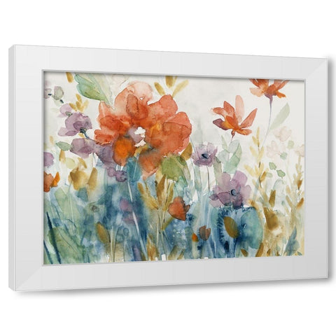Timeless Garden White Modern Wood Framed Art Print by Robinson, Carol