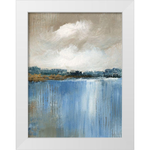 Wind and Water White Modern Wood Framed Art Print by Nan