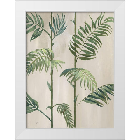 Modern Fronds I White Modern Wood Framed Art Print by Nan