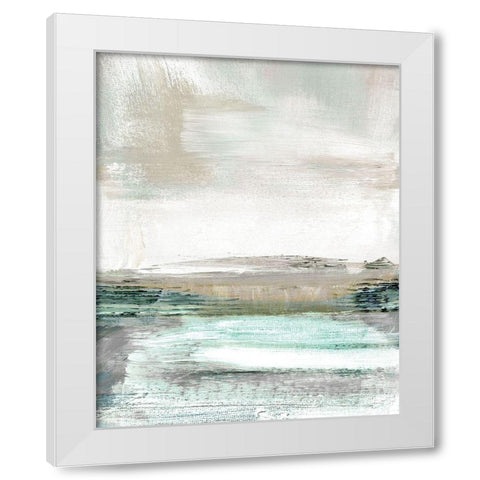 Summer Teal I White Modern Wood Framed Art Print by Shapiro, Judith