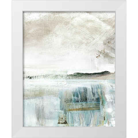 Summer Teal II White Modern Wood Framed Art Print by Shapiro, Judith
