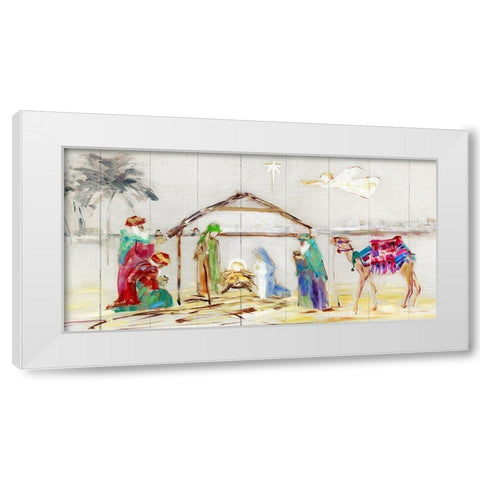 Nativity White Modern Wood Framed Art Print by Swatland, Sally