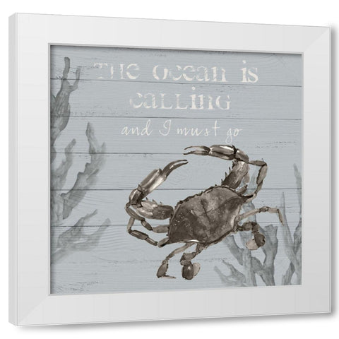 Seaside Sentiment II White Modern Wood Framed Art Print by Robinson, Carol