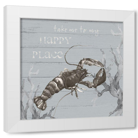 Seaside Sentiment III White Modern Wood Framed Art Print by Robinson, Carol