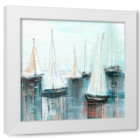 Fair Winds White Modern Wood Framed Art Print by Jill, Susan