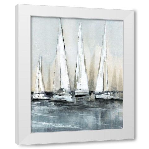 Point of Sail I White Modern Wood Framed Art Print by Jill, Susan