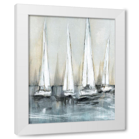 Point of Sail II White Modern Wood Framed Art Print by Jill, Susan