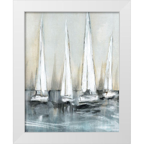 Point of Sail II White Modern Wood Framed Art Print by Jill, Susan