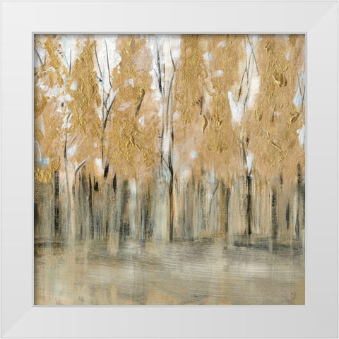 Golden Fall White Modern Wood Framed Art Print by Jill, Susan