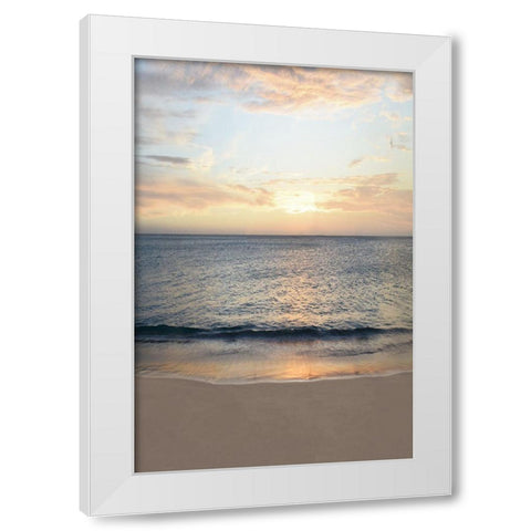 Calm Seas White Modern Wood Framed Art Print by Carpentieri, Natalie