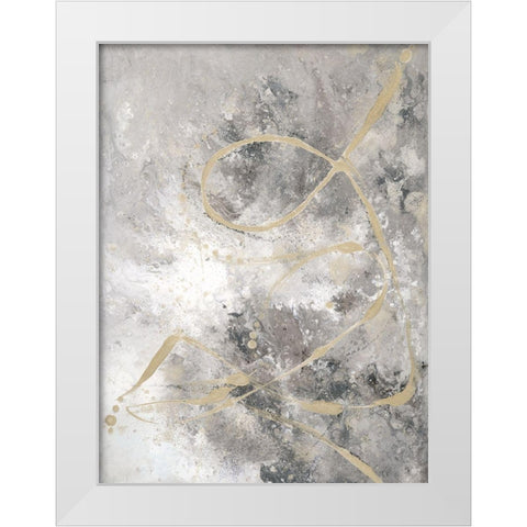 Freestyle III White Modern Wood Framed Art Print by Brooks, Donna