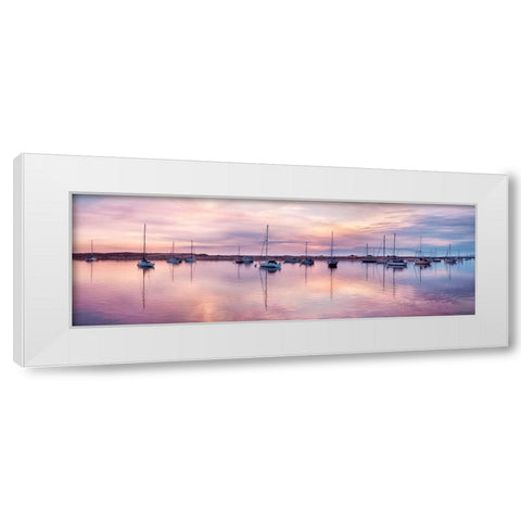 Morro Bay Sunset White Modern Wood Framed Art Print by Delimont, Danita