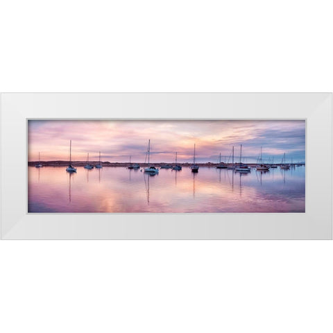 Morro Bay Sunset White Modern Wood Framed Art Print by Delimont, Danita
