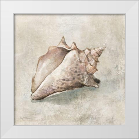 Seashell Textures II White Modern Wood Framed Art Print by Robinson, Carol