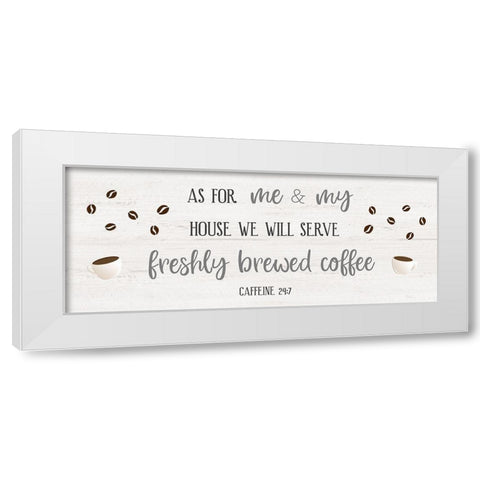 Caffeine 24/7 White Modern Wood Framed Art Print by Carpentieri, Natalie