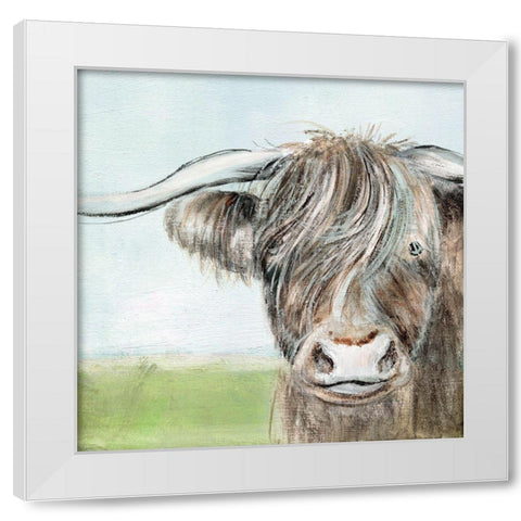 Out to Pasture II White Modern Wood Framed Art Print by Tava Studios