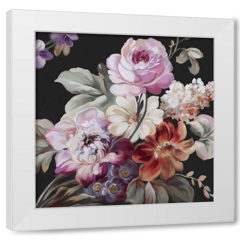 Midnight Garden White Modern Wood Framed Art Print by Robinson, Carol