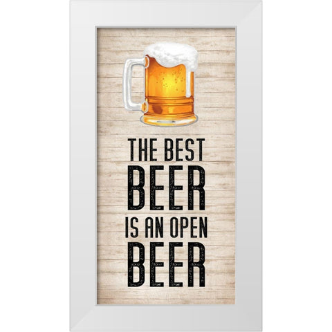 Open Beer White Modern Wood Framed Art Print by Knutsen, Conrad