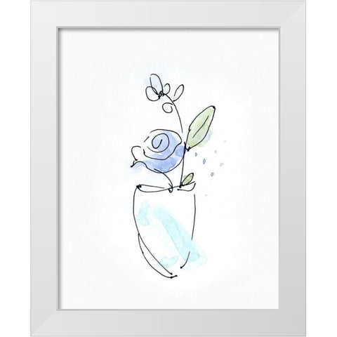 Petite Arrangement V White Modern Wood Framed Art Print by Swatland, Sally