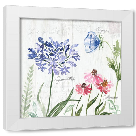 Garden Love Letters I White Modern Wood Framed Art Print by Brockmon, Kristen