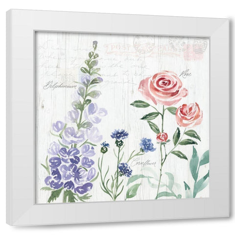 Garden Love Letters II White Modern Wood Framed Art Print by Brockmon, Kristen