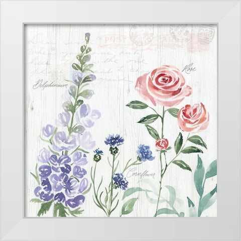 Garden Love Letters II White Modern Wood Framed Art Print by Brockmon, Kristen