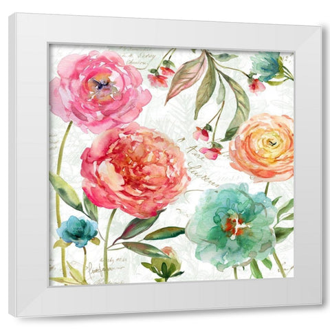 Botanical Secret Garden I White Modern Wood Framed Art Print by Finn, Livi