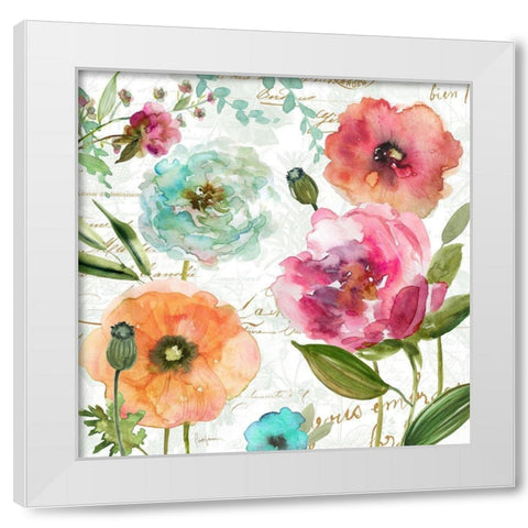 Botanical Secret Garden II White Modern Wood Framed Art Print by Finn, Livi