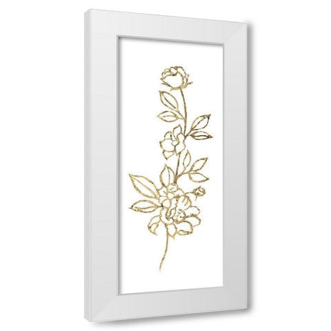 Gilded Silhouette Botanical I White Modern Wood Framed Art Print by Tava Studios