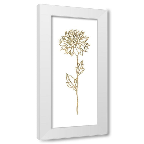 Gilded Silhouette Botanical II White Modern Wood Framed Art Print by Tava Studios