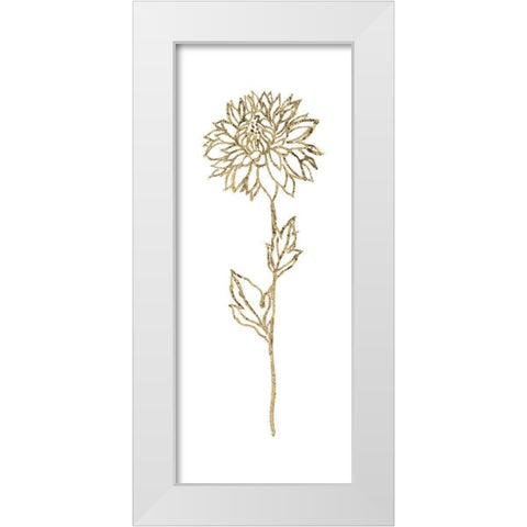 Gilded Silhouette Botanical II White Modern Wood Framed Art Print by Tava Studios