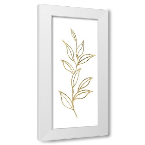 Gilded Silhouette Botanical III White Modern Wood Framed Art Print by Tava Studios