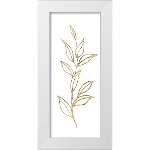 Gilded Silhouette Botanical III White Modern Wood Framed Art Print by Tava Studios
