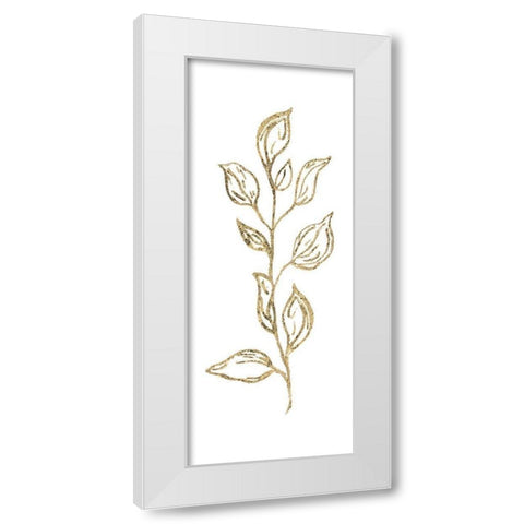 Gilded Silhouette Botanical IV White Modern Wood Framed Art Print by Tava Studios
