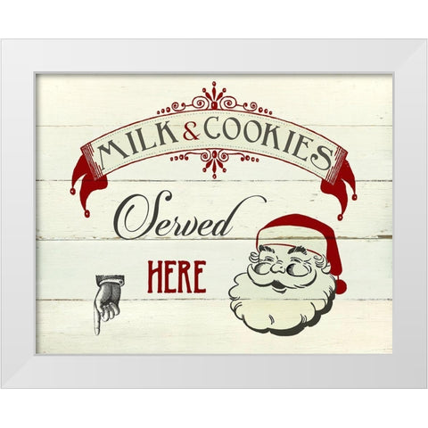 Milk and Cookies White Modern Wood Framed Art Print by Robinson, Carol