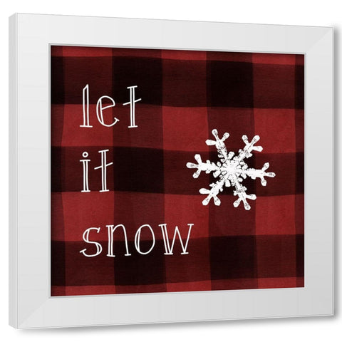 Let It Snow White Modern Wood Framed Art Print by Robinson, Carol