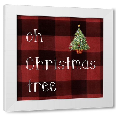 Oh Christmas Tree White Modern Wood Framed Art Print by Robinson, Carol
